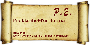 Prettenhoffer Erina névjegykártya
